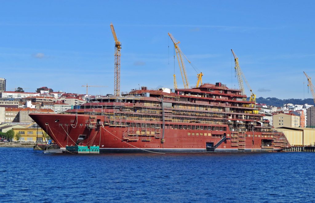 El Evrima está siendo construído en los astilleros Barreras de Vigo