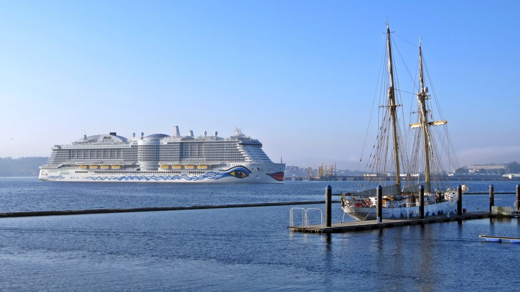 Tres cruceros en A Coruña